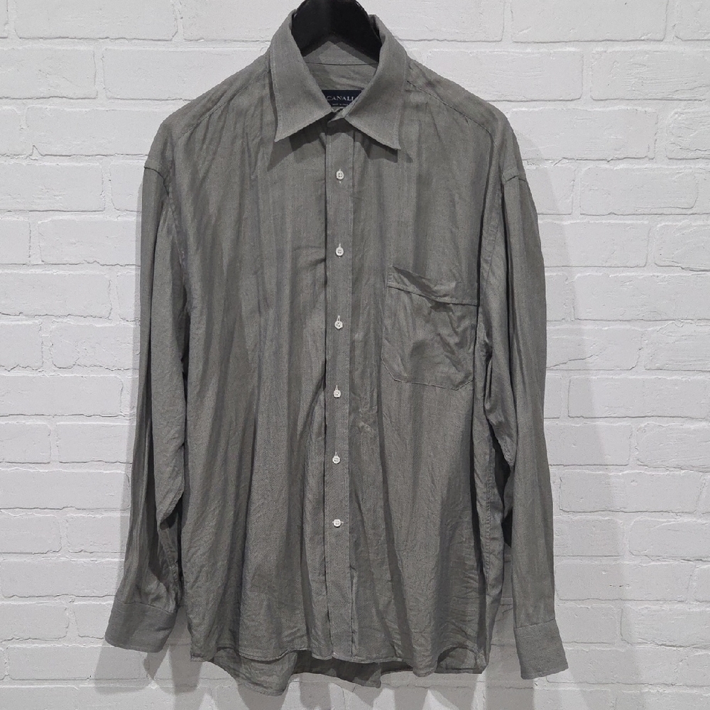 Canali Greige Dress Shirt